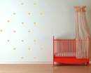 Heart Pattern Wall Decal Nursery Modern Vinyl Sticker